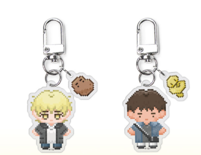 The Sacred Serpent's Seduction Pixel Acrylic Keychain