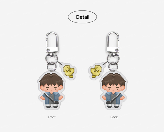 The Sacred Serpent's Seduction Pixel Acrylic Keychain