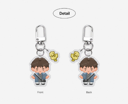 The Sacred Serpent's Seduction Pixel Acrylic Keychain