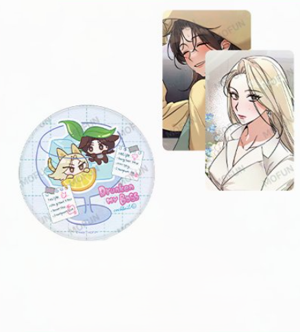 [Pre-order] Drunken My Boss Mirror Button Set