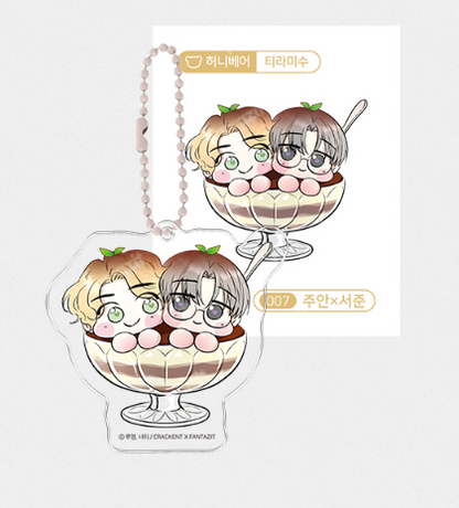 [Pre-order] Honey Bear Mini Keyring + Sticker Set