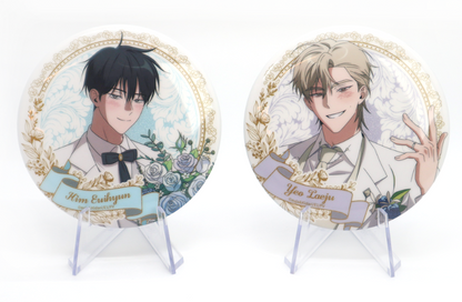 Low Tide in Twilight Couple Wedding Can Badge Set
