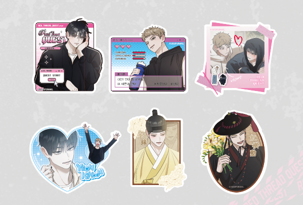 Red Thread Quest Pop-up Sticker Set