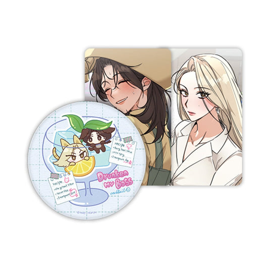 [Pre-order] Drunken My Boss Mirror Button Set