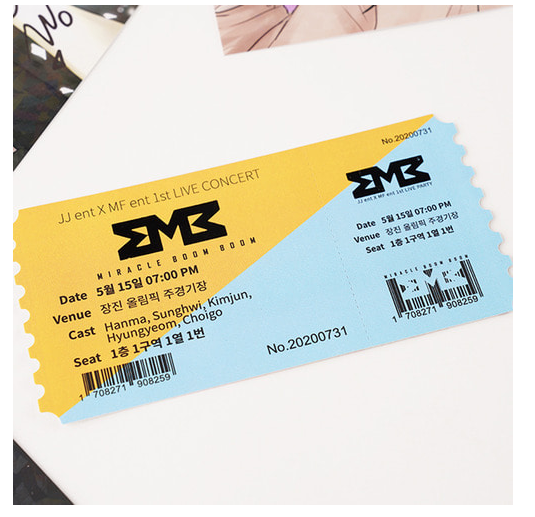 A Male Fan 2021 Concert Ticket & Postcard Set