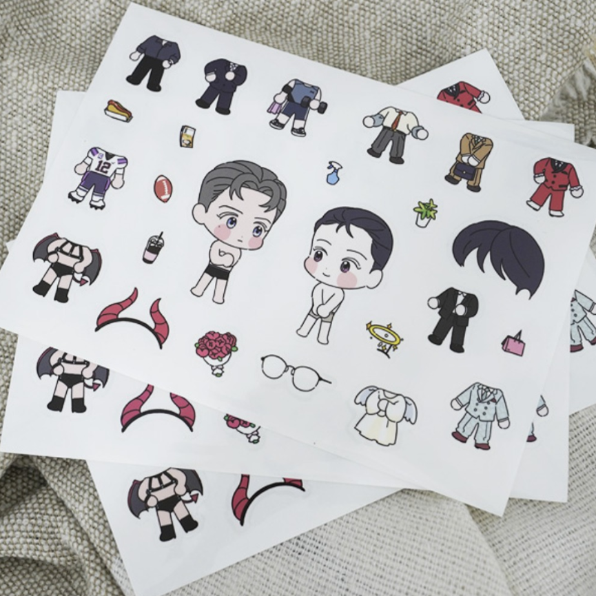 Punch Drunk Love Dress up stickers set