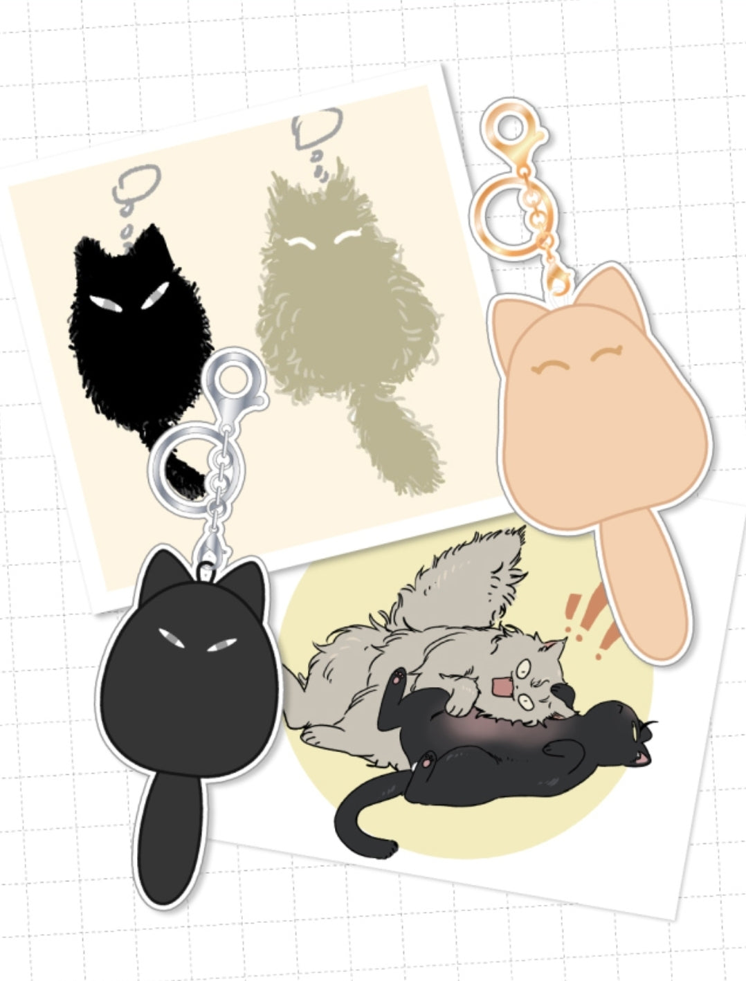 [Pre-order] Low Tide in the Twilight Kitty Keyring set