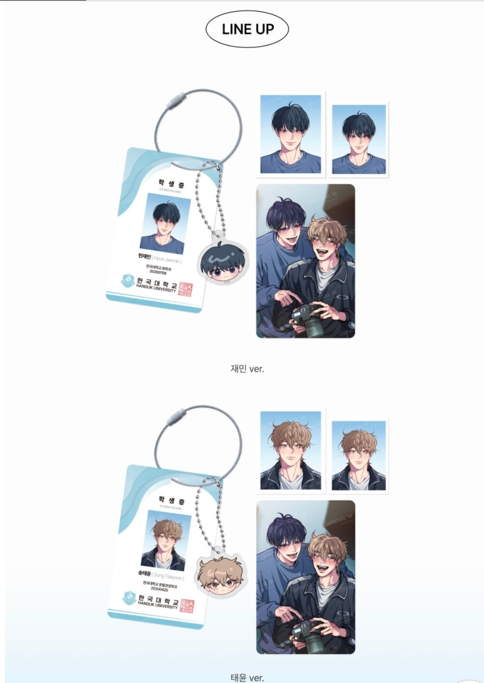 Reluctant Encounters Jaemin ID Photo Keyring Package (