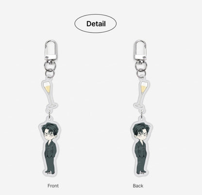 POP THE BEYOND Acrylic Keychain - The Pizza Delivery Man and the Gold Palace