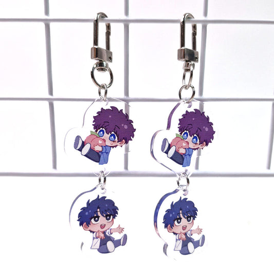 Finders Keepers 2-tiered Hanging Acrylic Keychain