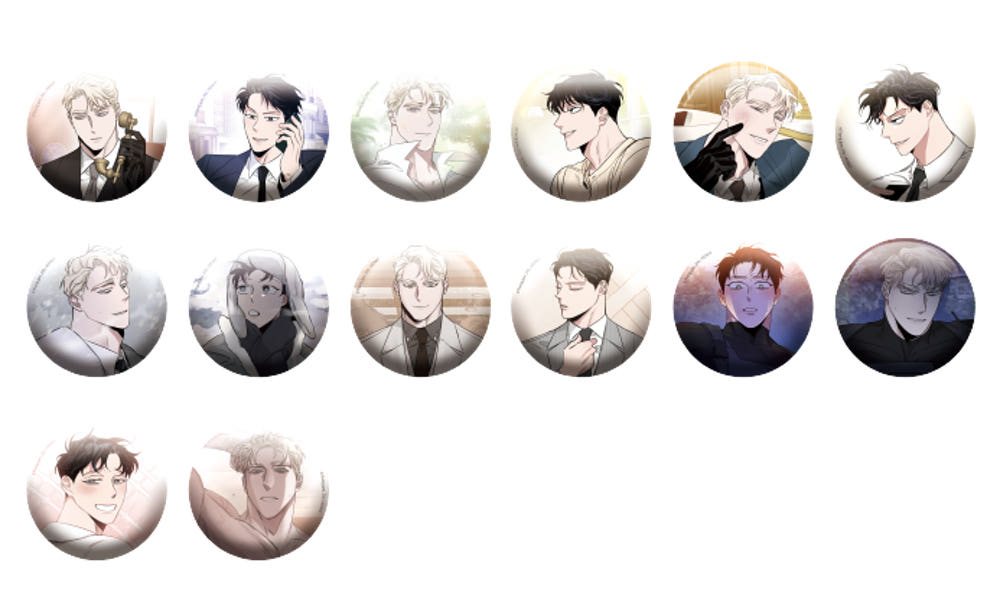 [Pre-order]Roses and Champagne Circular Badges