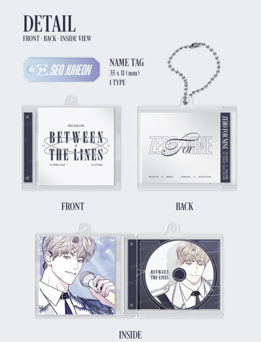 [Pre-order] Between the Lines ZERO FOR NINE Mini CD Keychain