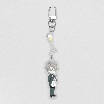 POP THE BEYOND Acrylic Keychain - The Pizza Delivery Man and the Gold Palace