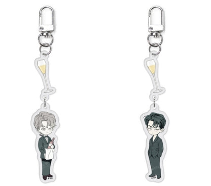 POP THE BEYOND Acrylic Keychain - The Pizza Delivery Man and the Gold Palace