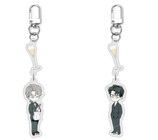 POP THE BEYOND Acrylic Keychain - The Pizza Delivery Man and the Gold Palace