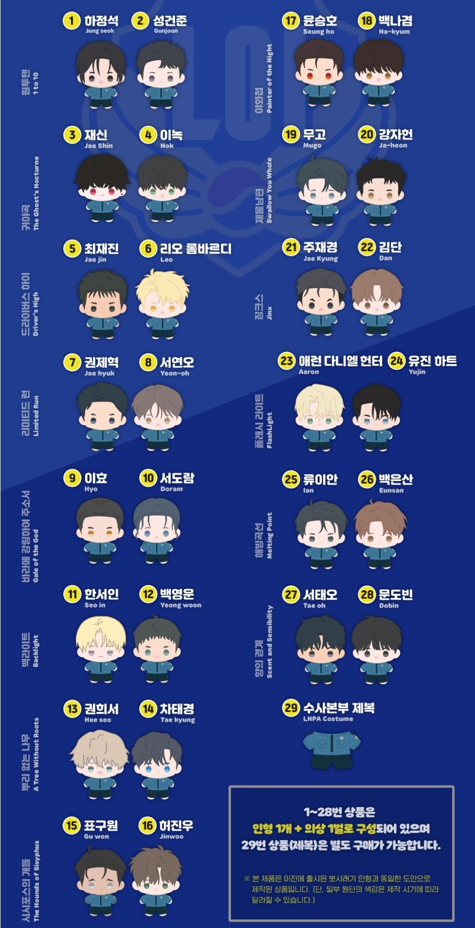 [Pre-order] [DAYBREAK] BBOSIRAEGI Plush / BBOSIRAEGI LNPA COSTUME