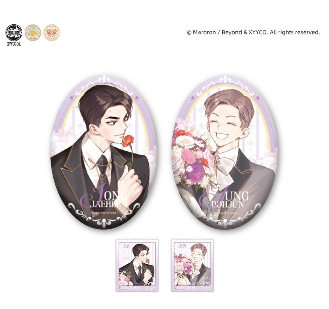4 Week Lover Can Badge Set