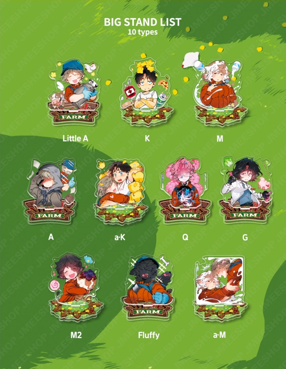 Mr. A's Farm Big Acrylic Stand Collection