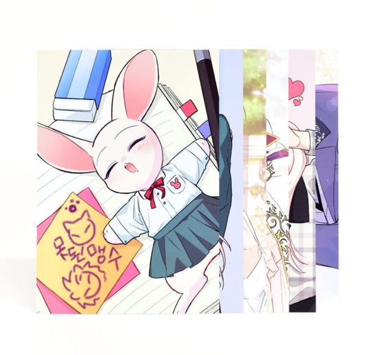 Little Rabbit and the Big Bad Panther Set of 6 Postcards