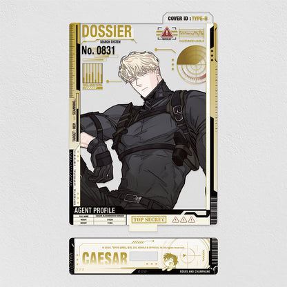 Rose and Champagne Caesar Dress-Up Acrylic Stand