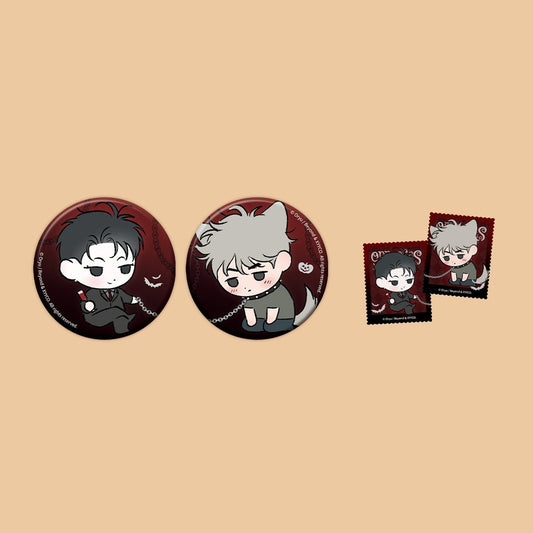 [CH][Pre-order] Opposites Attract "Erosion Covenant"  Chibi Can Badge Set