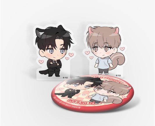 Living Together Comes First - Acrylic Block, Can Badge