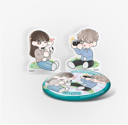 Well Off Love Story - Acrylic Block, Can Badge