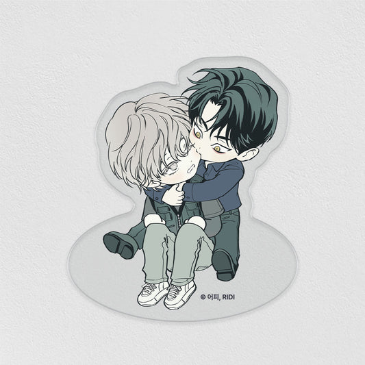 POP THE BEYOND Freestanding Acrylic Stand - The Pizza Delivery Man and the Gold Palace