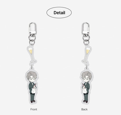 POP THE BEYOND Acrylic Keychain - The Pizza Delivery Man and the Gold Palace
