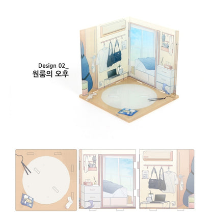 One Room TA Uyun & Jinhyeong Background Diorama Acrylic