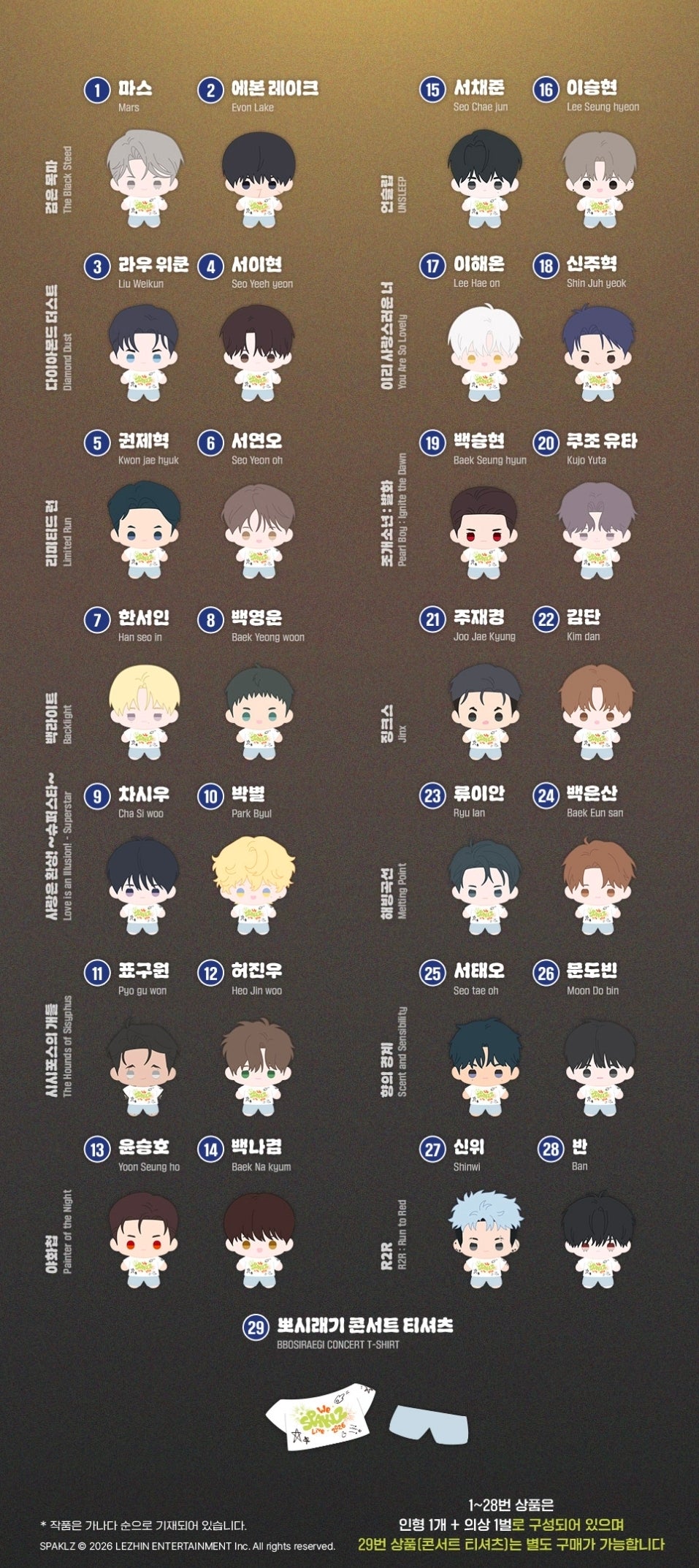 [Pre-order] Pop-Up: Spaklz 2026 World Tour BBOSIRAEGI PLUSH