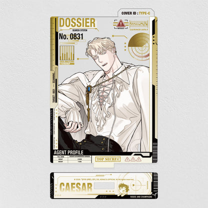Rose and Champagne Caesar Dress-Up Acrylic Stand