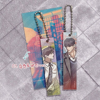 Pearl Boy Couple Acrylic Keychain