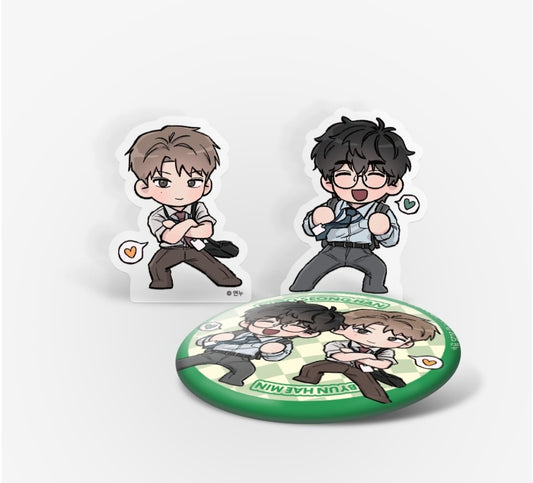 Caught You Off Guard - Acrylic Block, Can Badge