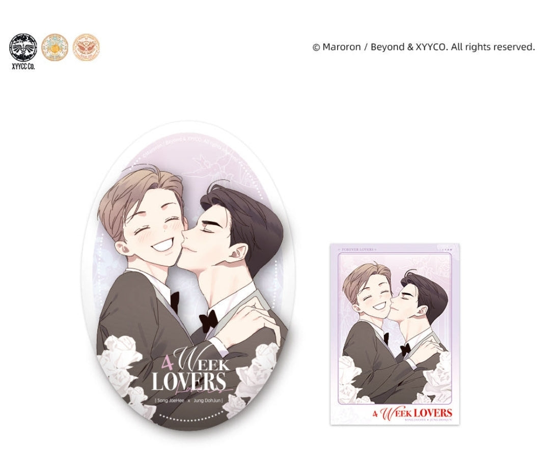 4 Week Lover Can Badge Set