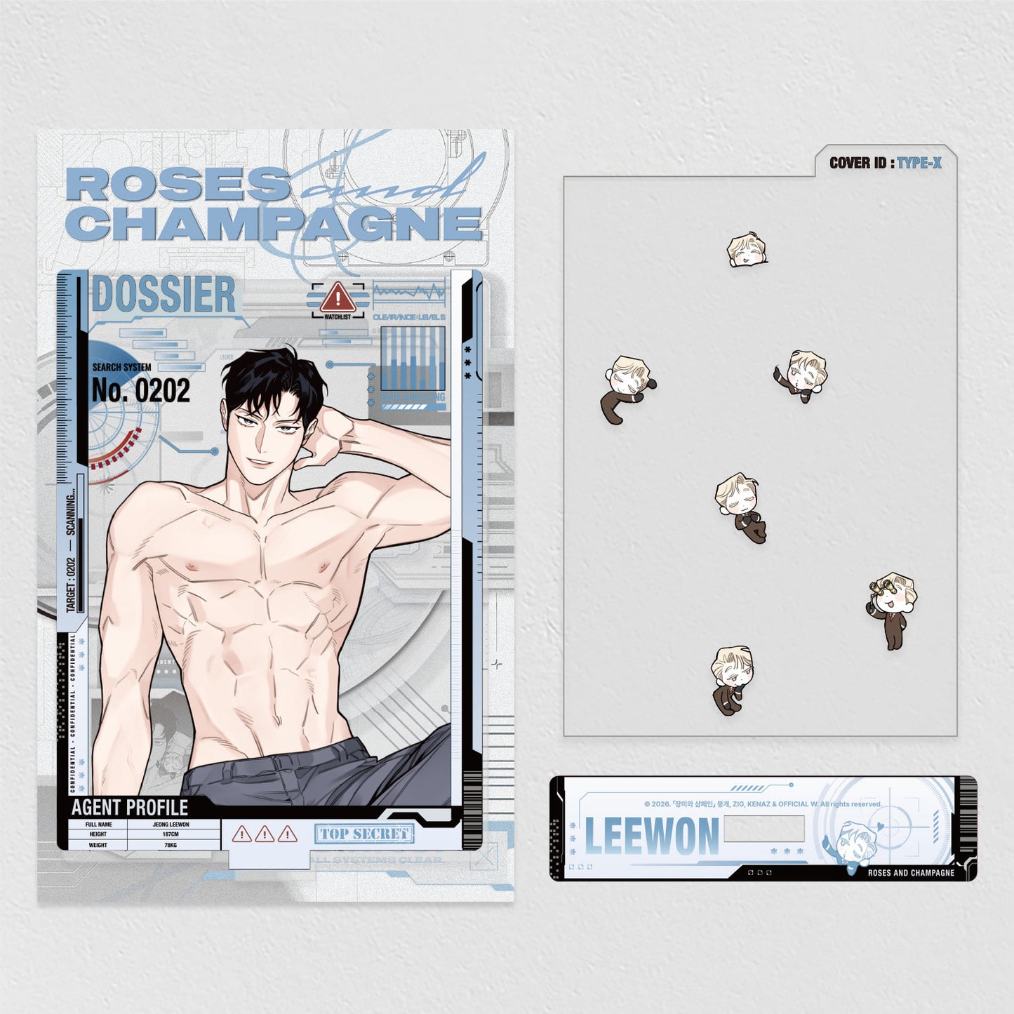 Rose and Champagne Lee-Won Dress-Up Acrylic Stand