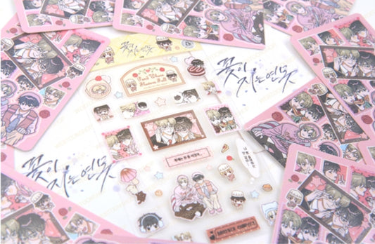 [Pre-Order] Pond Where Flowers Fall Decorative Sticker + Photo Card Set